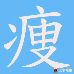 痩