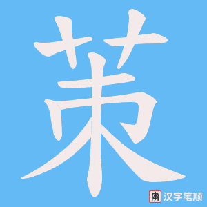 茦